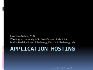 Application Hosting