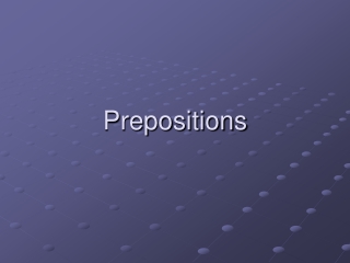 Prepositions