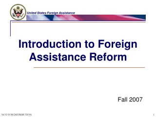 Introduction to Foreign Assistance Reform