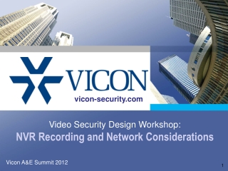 Vicon A&amp;E Summit 2012