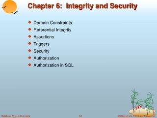 Chapter 6:  Integrity and Security