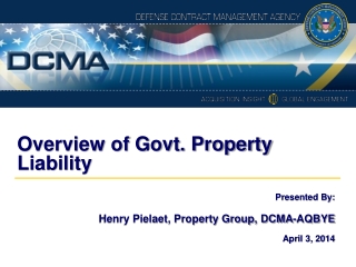 Overview of Govt. Property Liability