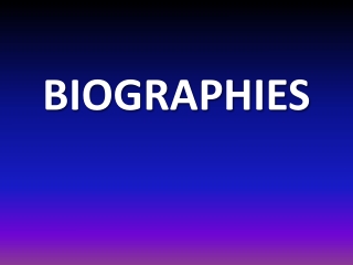 BIOGRAPHIES