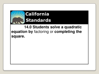 California  	   Standards