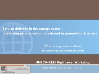 Service delivery in the energy sector: