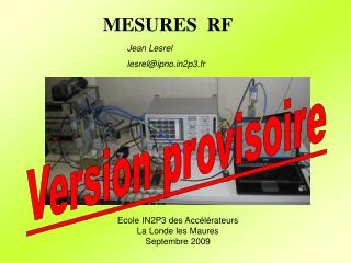 MESURES RF