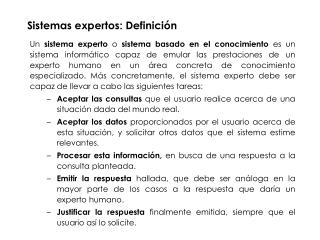 Sistemas expertos: Definición