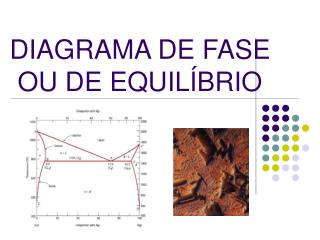 DIAGRAMA DE FASE OU DE EQUILÍBRIO