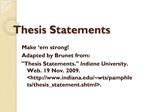 Thesis Statements