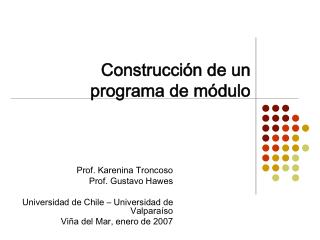 Construcción de un programa de módulo