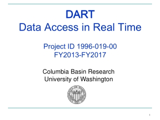 DART Data Access in Real Time  Project ID 1996-019-00 FY2013-FY2017