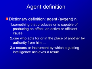 Agent definition