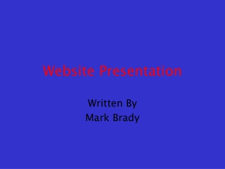 Website Presentation