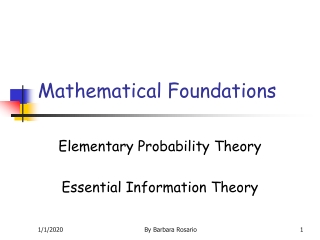 Mathematical Foundations