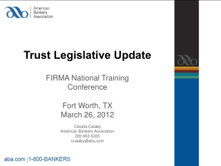 Trust Legislative Update