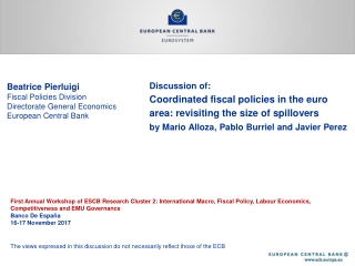 The views expressed in this discussion do not necessarily reflect those of the ECB