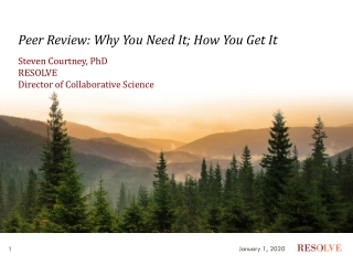 Peer Review: Why You Need It; How You Get It