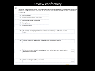 Review conformity