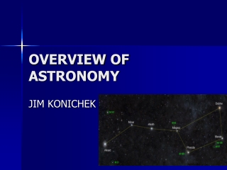 OVERVIEW OF ASTRONOMY