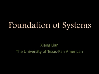 Foundation of Systems