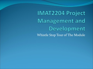 IMAT2204 Project Management and Development