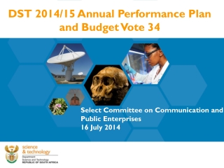 DST 2014/15 Annual Performance Plan and Budget Vote 34