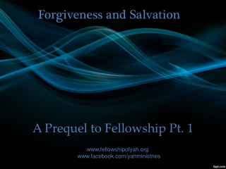 Forgiveness and Salvation