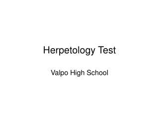 Herpetology Test