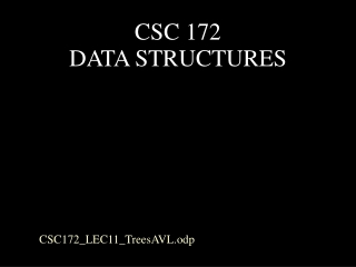 CSC 172  DATA STRUCTURES