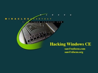 Hacking Windows CE