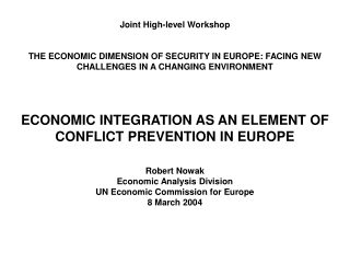 Joint High-level Workshop