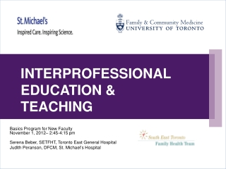 Interprofessional Education &amp; Teaching