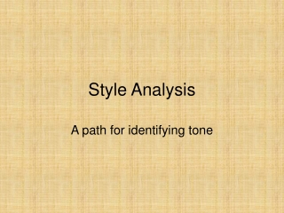 Style Analysis
