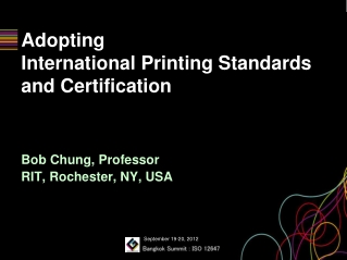 Adopting International Printing Standards and Certification