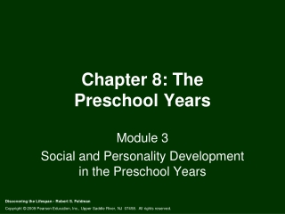 Chapter 8: The Preschool Years