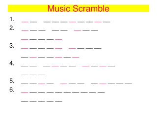 Music Scramble