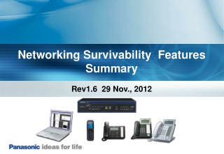 Networking Survivability  Features Summary