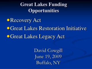 Great Lakes Funding Opportunities