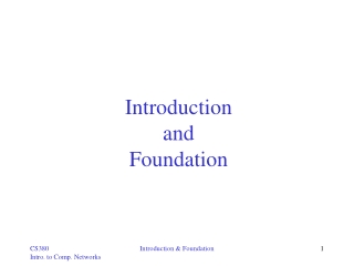 Introduction and Foundation