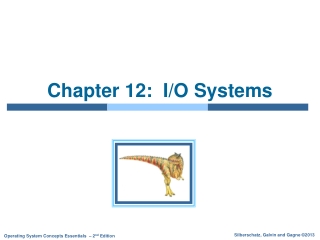 Chapter 12:  I/O Systems