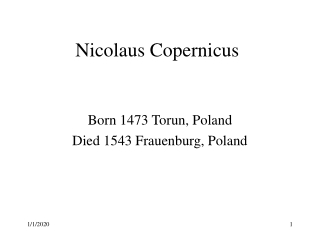 Nicolaus Copernicus