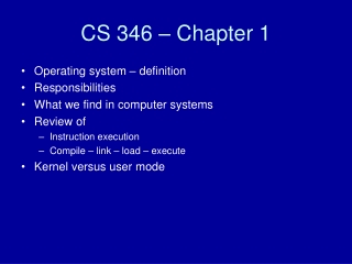 CS 346 – Chapter 1