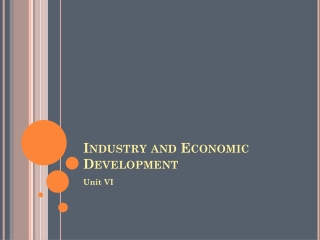 Industry and Economic Development