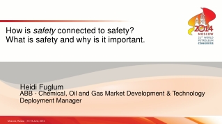 How is  safety  connected to safety? What is safety and why is it important.