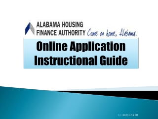 Online Application  Instructional Guide