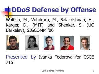 DDoS Defense by Offense