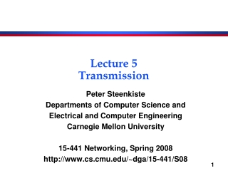 Lecture 5 Transmission