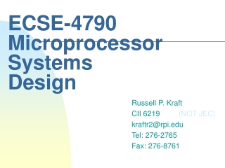 ECSE-4790 Microprocessor Systems Design