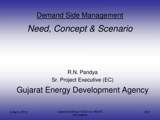 Demand Side Management Need, Concept &amp; Scenario