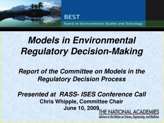 Models in Environmental Regulatory Decision-Making